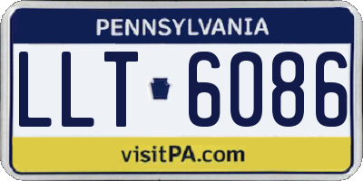 PA license plate LLT6086