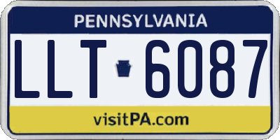 PA license plate LLT6087