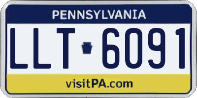 PA license plate LLT6091
