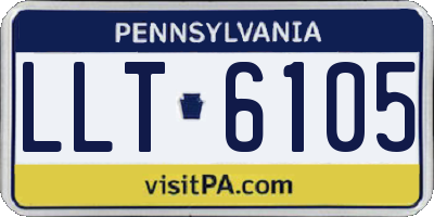PA license plate LLT6105