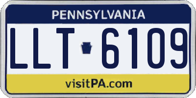 PA license plate LLT6109
