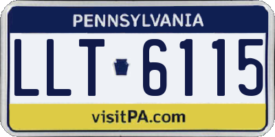 PA license plate LLT6115