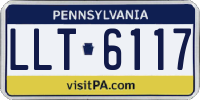 PA license plate LLT6117