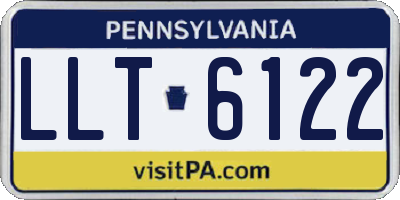 PA license plate LLT6122