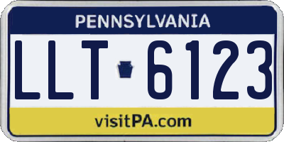 PA license plate LLT6123
