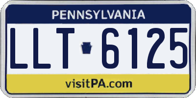 PA license plate LLT6125