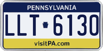 PA license plate LLT6130