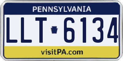 PA license plate LLT6134