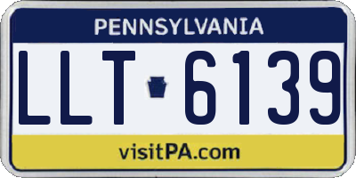PA license plate LLT6139