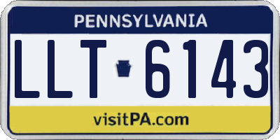 PA license plate LLT6143
