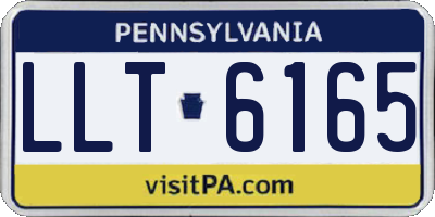PA license plate LLT6165