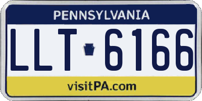 PA license plate LLT6166