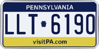 PA license plate LLT6190