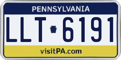 PA license plate LLT6191