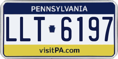 PA license plate LLT6197