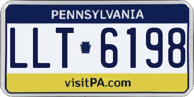 PA license plate LLT6198