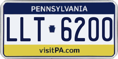 PA license plate LLT6200
