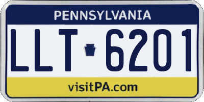PA license plate LLT6201