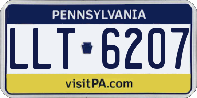 PA license plate LLT6207