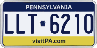 PA license plate LLT6210