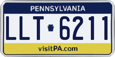 PA license plate LLT6211