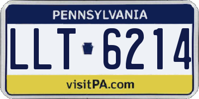 PA license plate LLT6214