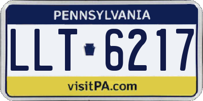 PA license plate LLT6217