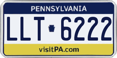 PA license plate LLT6222