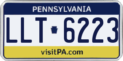 PA license plate LLT6223