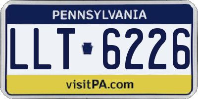 PA license plate LLT6226