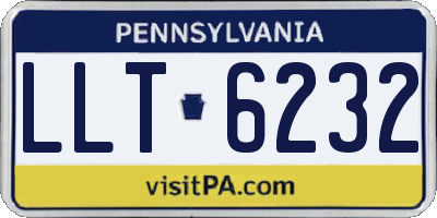 PA license plate LLT6232