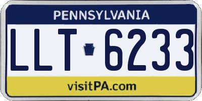 PA license plate LLT6233