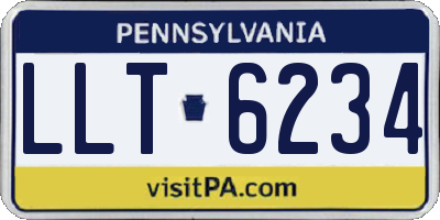 PA license plate LLT6234