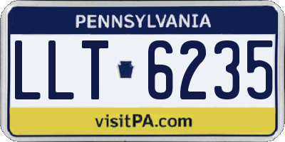 PA license plate LLT6235