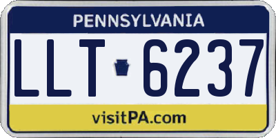 PA license plate LLT6237