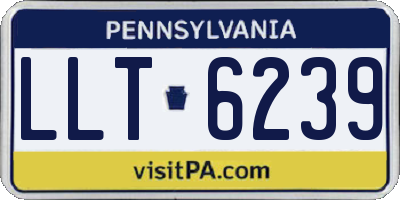 PA license plate LLT6239