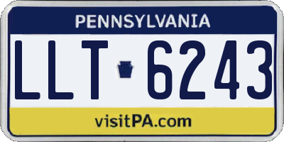 PA license plate LLT6243