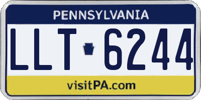 PA license plate LLT6244