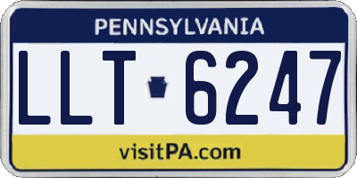 PA license plate LLT6247