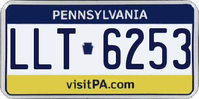 PA license plate LLT6253