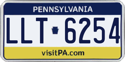 PA license plate LLT6254