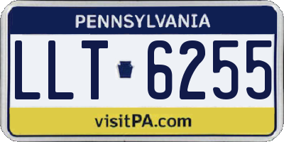 PA license plate LLT6255