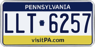 PA license plate LLT6257
