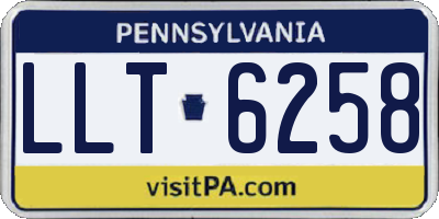 PA license plate LLT6258