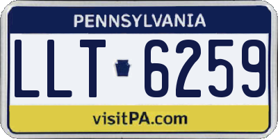 PA license plate LLT6259