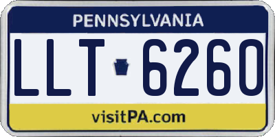 PA license plate LLT6260