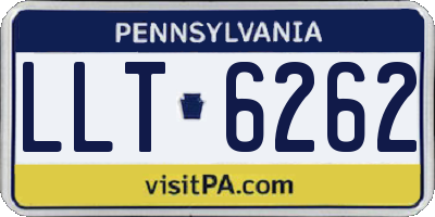 PA license plate LLT6262