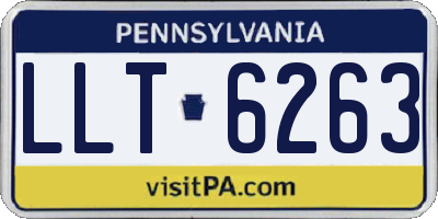 PA license plate LLT6263