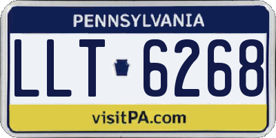 PA license plate LLT6268