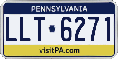 PA license plate LLT6271